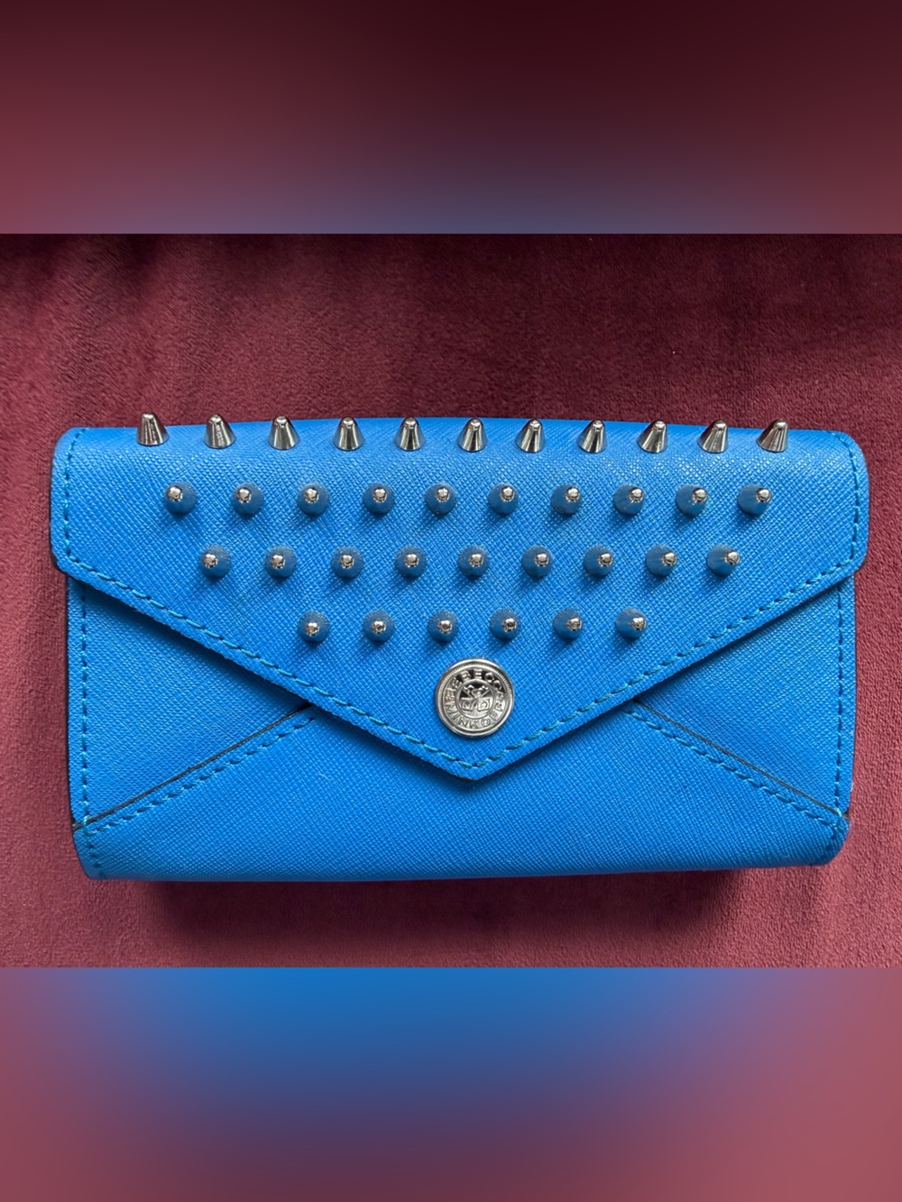 Rebecca Minkoff Blue Studded Women's Small Clutch